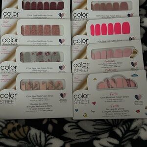 Color Street Pink and Silver Nail Strips Collection